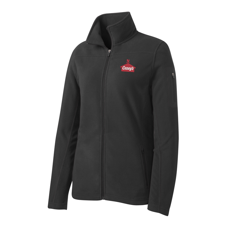 CGR L233 F Blk Flc FullZip Jkt-Embr