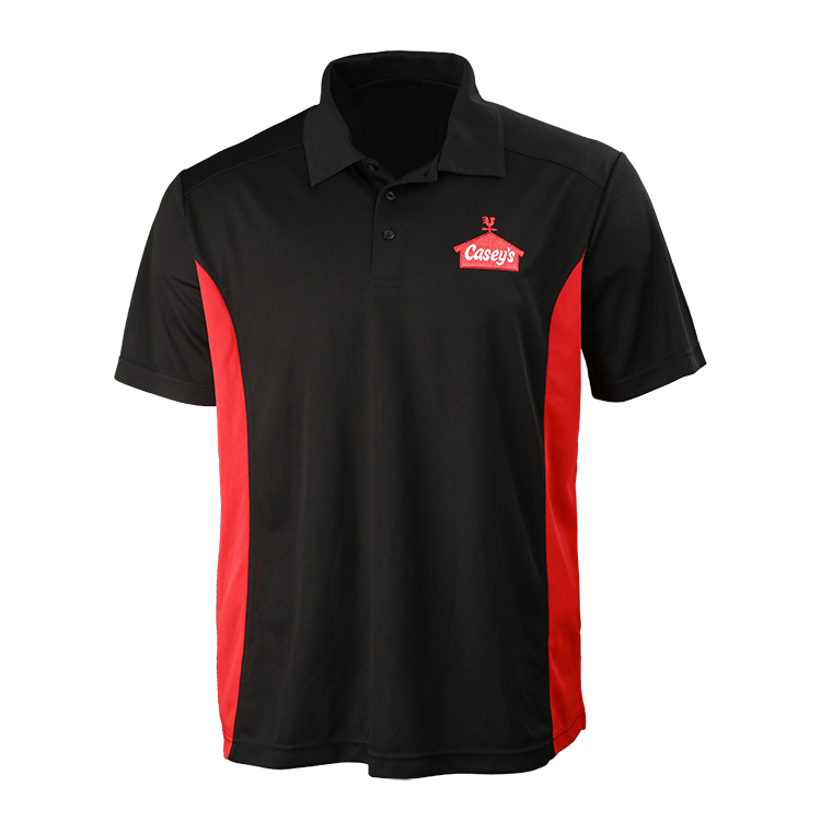 CGR Mens Black/Red SS Polo Shirt/Embr